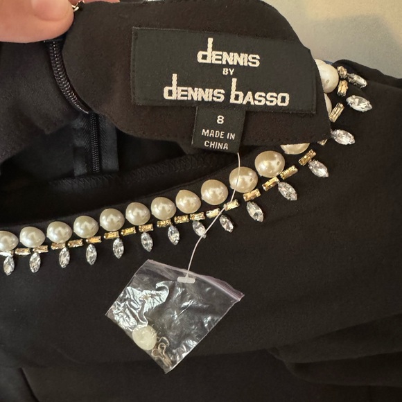 Black Dress  by designer  Dennis Basso size 8 - Picture 3 of 4